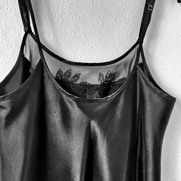Vintage Morgan Taylor Intimates Black Slip.  Sz S - Picture 5 of 6